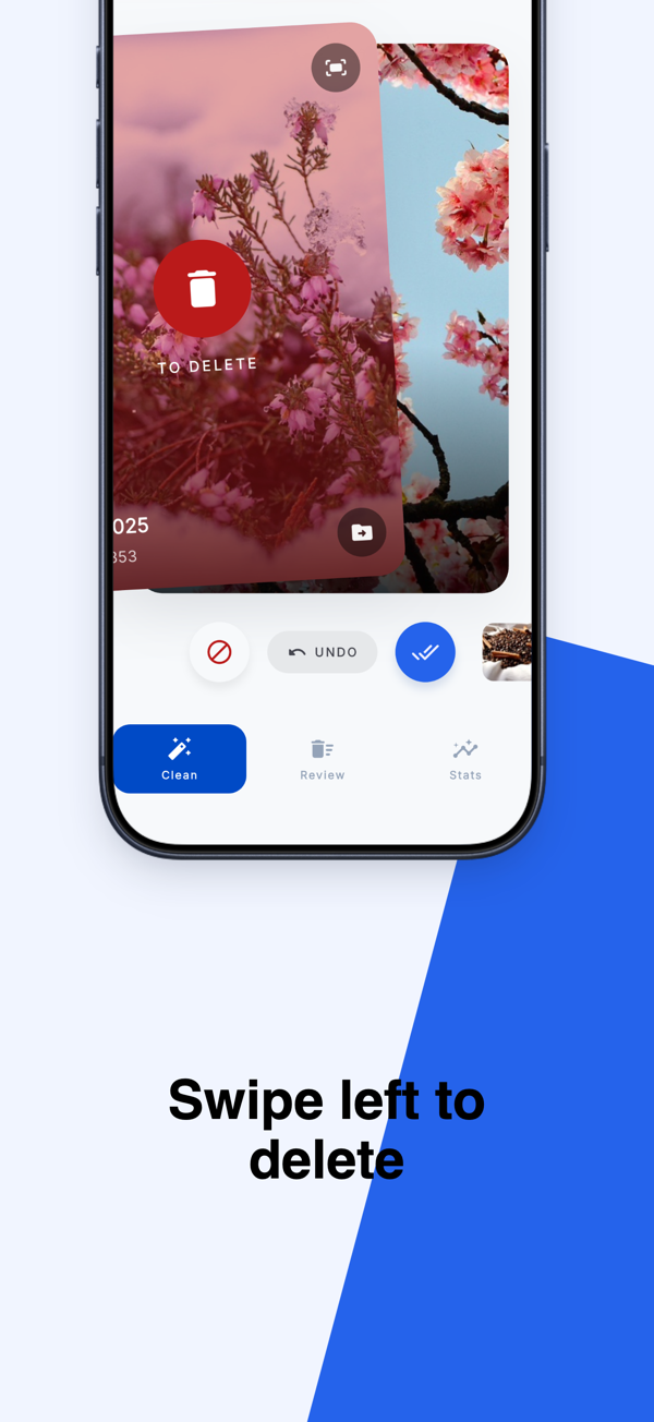 Swide: swipe a photo left to add it to the deletion queue
